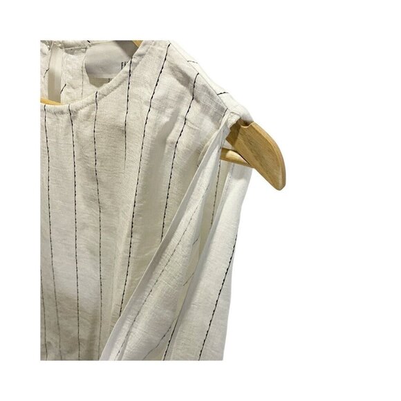 Fate by LED White Black Striped Cold Shoulder Boho Blouse S Long Sleeved - Picture 4 of 7